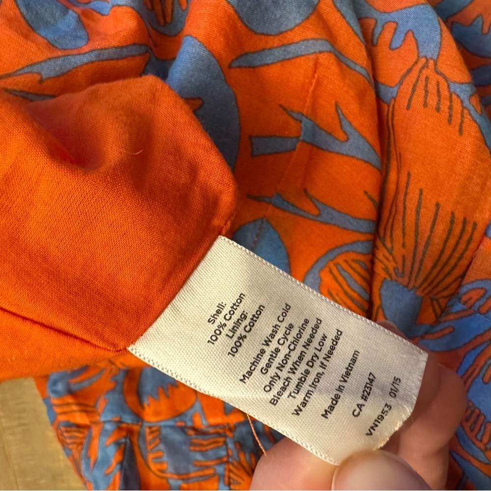 Talbots Orange and Blue Floral Midi Dress-2P - Picture 10 of 11